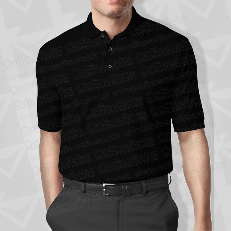 Amerikan Pike Lacoste Polo Yaka Tişört (Stoklu Renkler) 5 Siyah Lacoste Yaka Logo Baskili