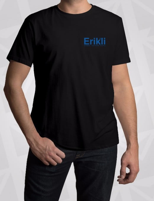 Pamuklu Bisiklet Yaka Renkli Atlet Tişört 2 Siyah Subrem Kumas Tisort