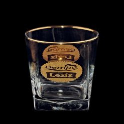Classic Shop 37 Altın Kumlama Logolu Su Bardağı