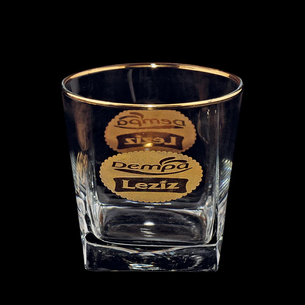 Altın Kumlama Logolu Su Bardağı