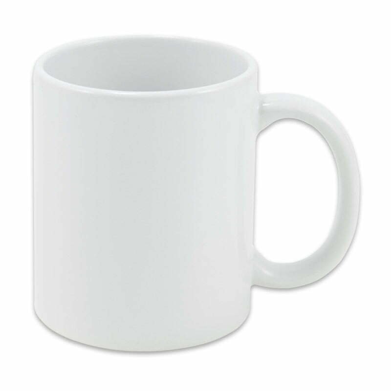 Seramik Beyaz Klasik Kupa Bardak 2 Seramik Beyaz Klasik Kupa Bardak - Görsel 2