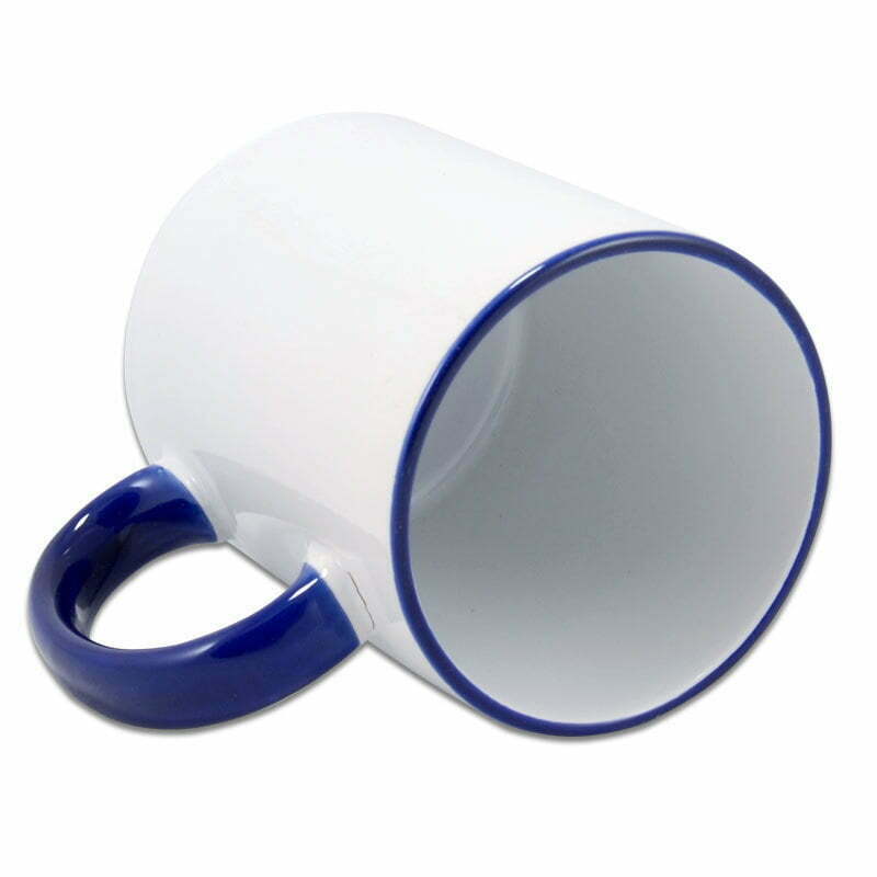 Seramik Sapı ve Kenarları Renkli Kupa Bardak - Görsel 6