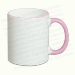 Alternative view of Seramik Sapı ve Kenarları Renkli Kupa Bardak