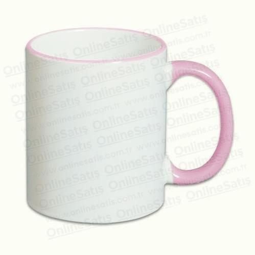 Seramik Sapı ve Kenarları Renkli Kupa Bardak - Görsel 2