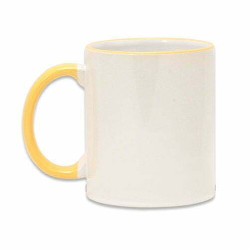 Seramik Sapı ve Kenarları Renkli Kupa Bardak - Görsel 3