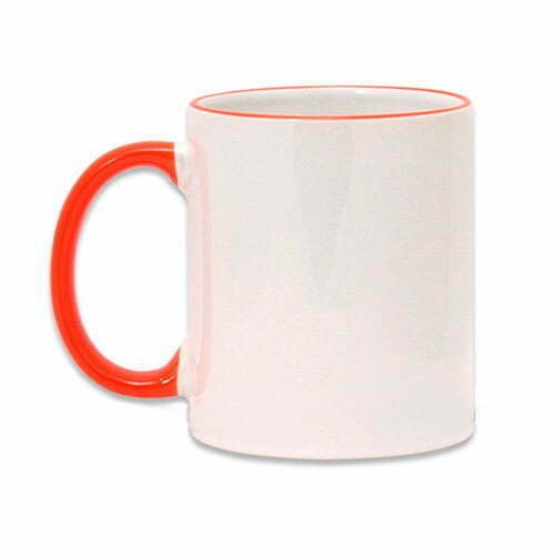 Seramik Sapı ve Kenarları Renkli Kupa Bardak - Görsel 4