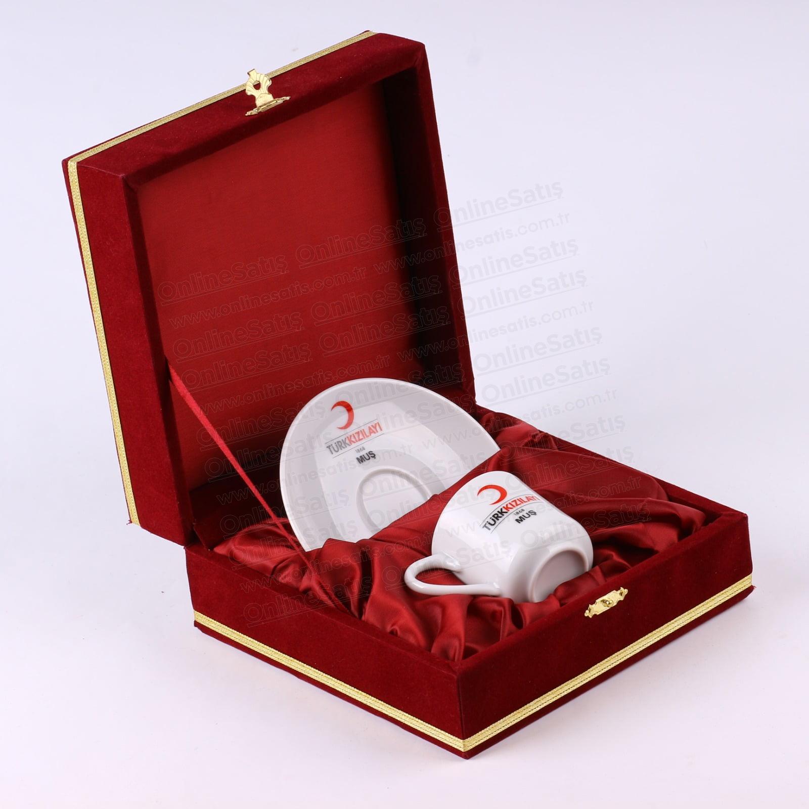 Kadife Kutulu Tekli Kahve Fincanı Takımı 1 Kadife Kutulu Tekli Kahve Fincanı Takımı