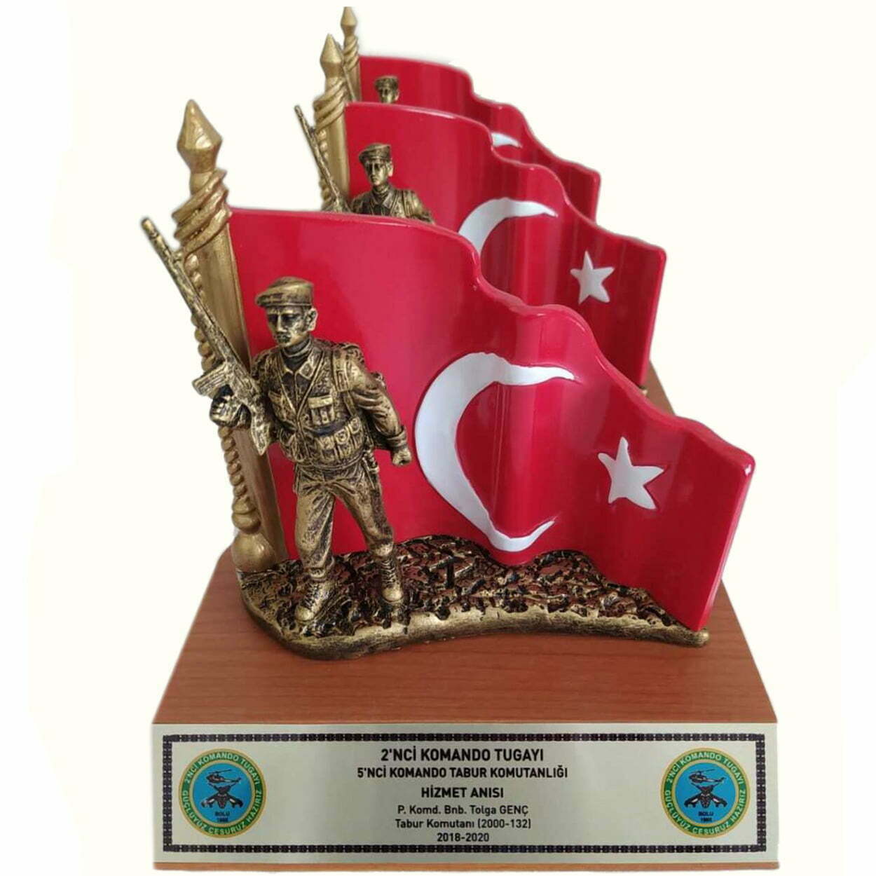 Komando Figürlü Türk Bayraklı Plaket - Görsel 2
