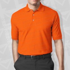 Turuncu Lacoste Yaka Logo Baskili