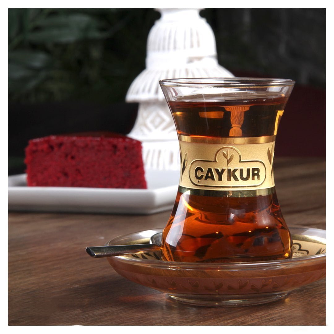 Altın Yaldızlı Logolu Çay Bardağı 3 Altın Yaldızlı Logolu Çay Bardağı - Görsel 3