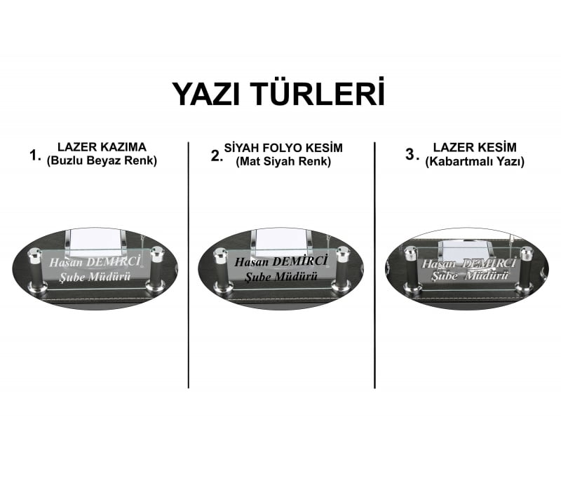 6500 Selen Siyah Deri Masa Seti 2 Yazi Turleri