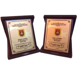 Ahşap Kutulu Askeri Plaket 15x20 Dik 5 Ahşap Kutulu Askeri Plaket 15x20 Dik