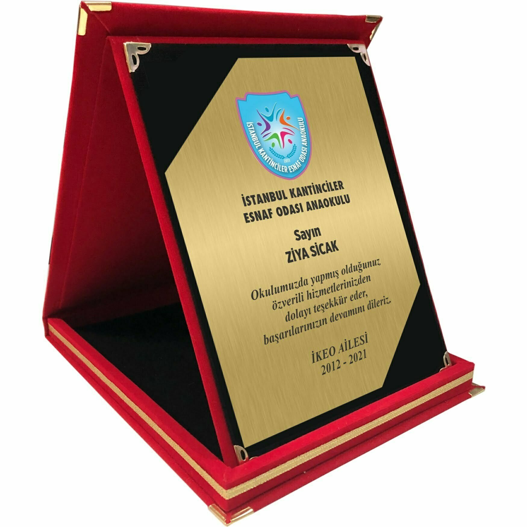 Kırmızı Özel Tasarım Başarı ve Teşekkür Albüm Plaketi - Görsel 2