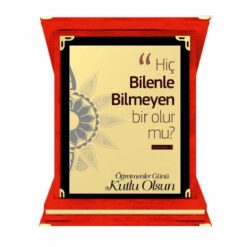 Alternative view of Öğretmenlere Özel Kırmızı Kadife Plaket