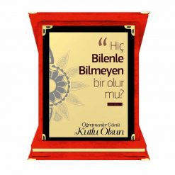 Classic Shop 36 Alternative view of Öğretmenlere Özel Kırmızı Kadife Plaket
