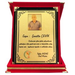 Öğretmenlere Özel Kırmızı Kadife Plaket