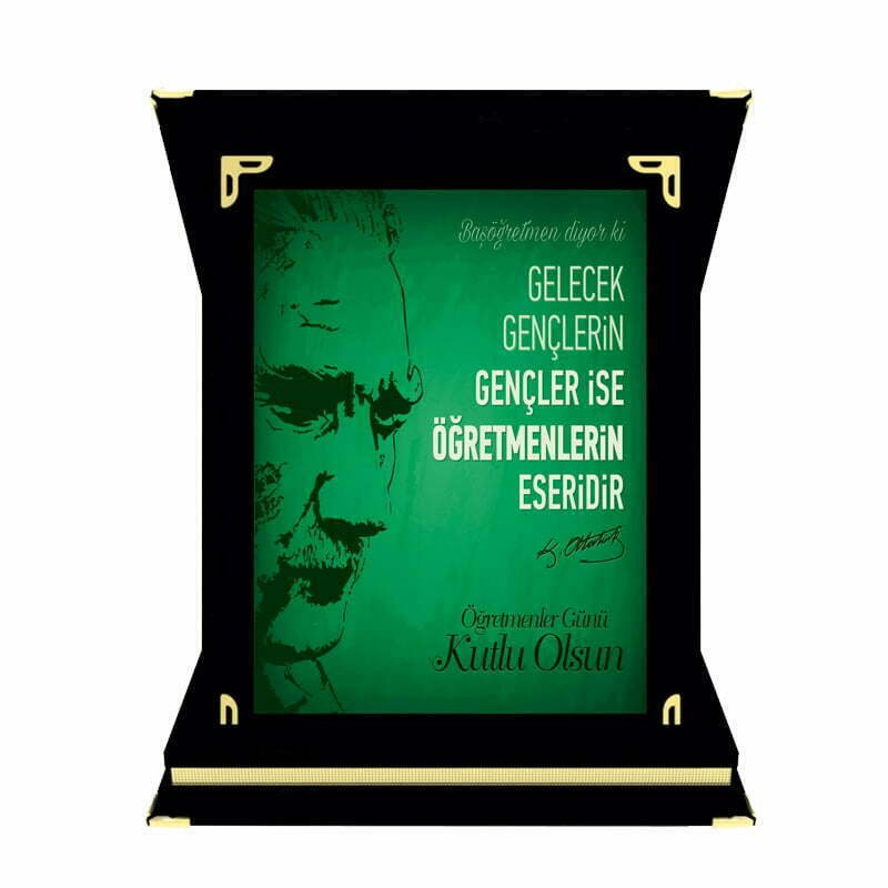 Öğretmenlere Özel Siyah Kadife Plaket 1 Öğretmenlere Özel Siyah Kadife Plaket