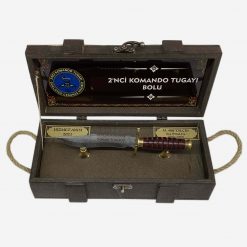 Classic Shop 37 Komando Bıçaklı Ahşap Kutulu Hizmet Anısı Plaket