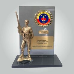Komando Figürlü Askeri Jandarma Hizmet Anısı Plaket