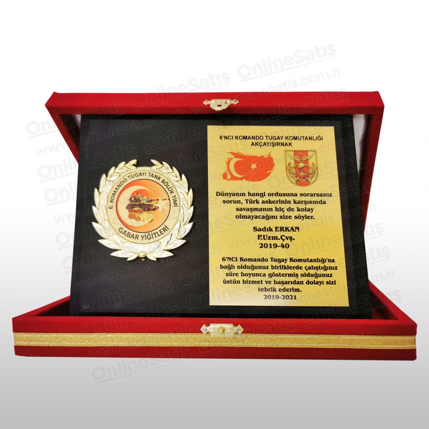 Classic Shop 73 Askeri Komando Kutulu Albüm Tayin Plaketi