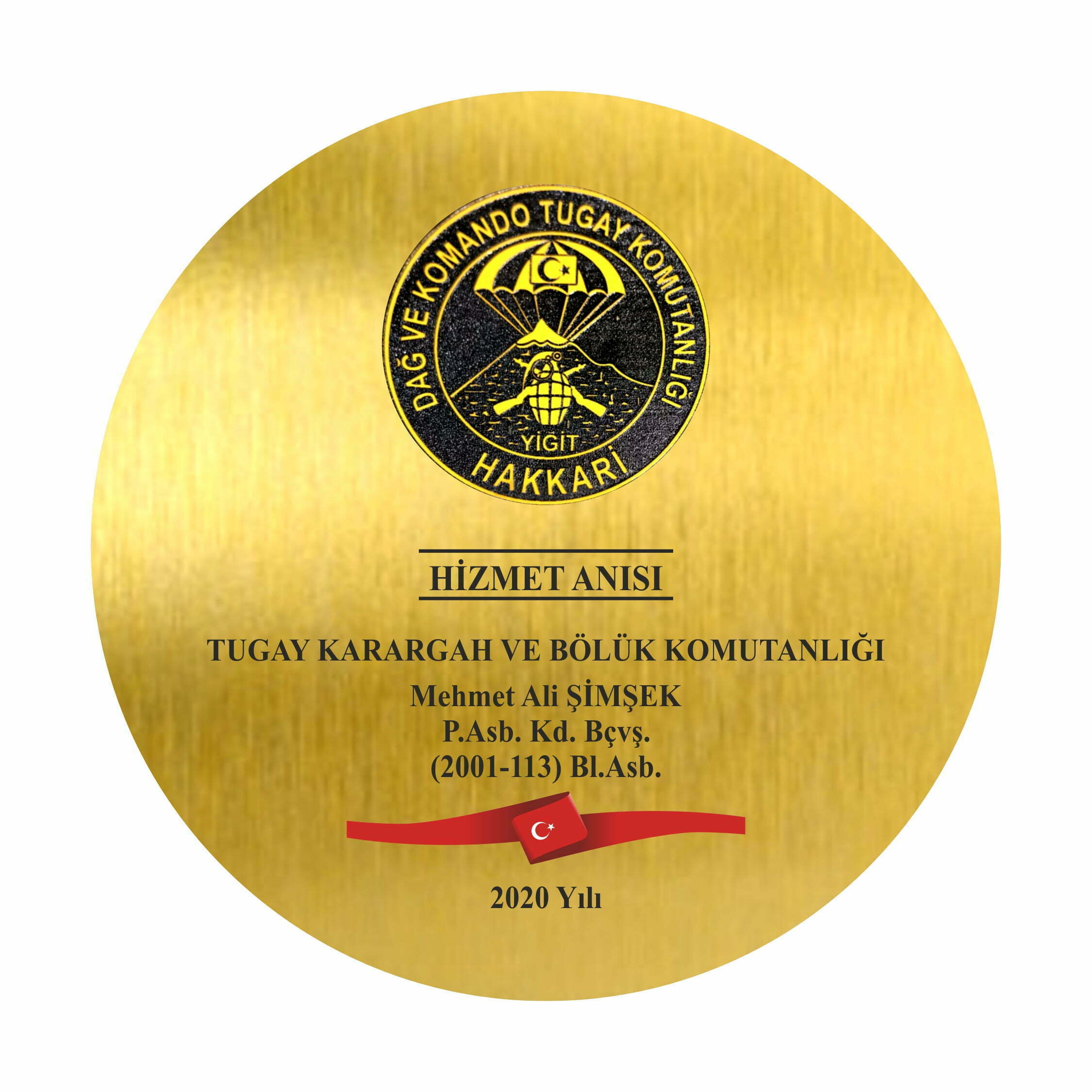 Askeri Hizmet Anısı Komando Tabak Plaket 3 Askeri Hizmet Anısı Komando Tabak Plaket - Görsel 3