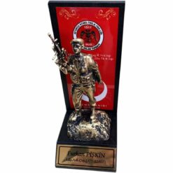 Asker Komando Figürlü Ziyaret Anısı Plaket Şilt