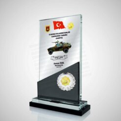 Kristal Cam Komando Uzman Çavuş Hizmet Anısı Plaket