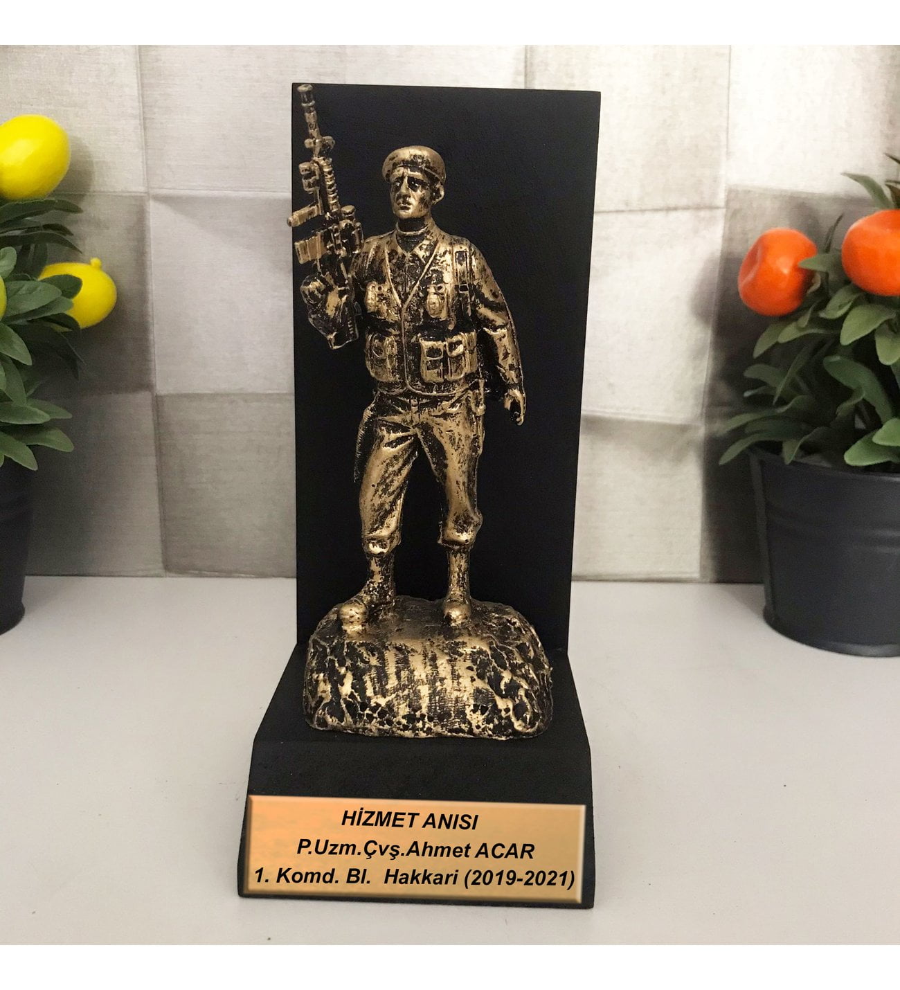 Askeri Komando Biblolu Ahşap Kadife Kutulu Plaket 2 Askeri Komando Biblolu Ahşap Kadife Kutulu Plaket - Görsel 2