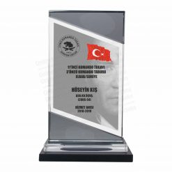 Classic Shop 40 Askeri Kristal Plaket Şilt Tugay Tabur Hizmet Anısı