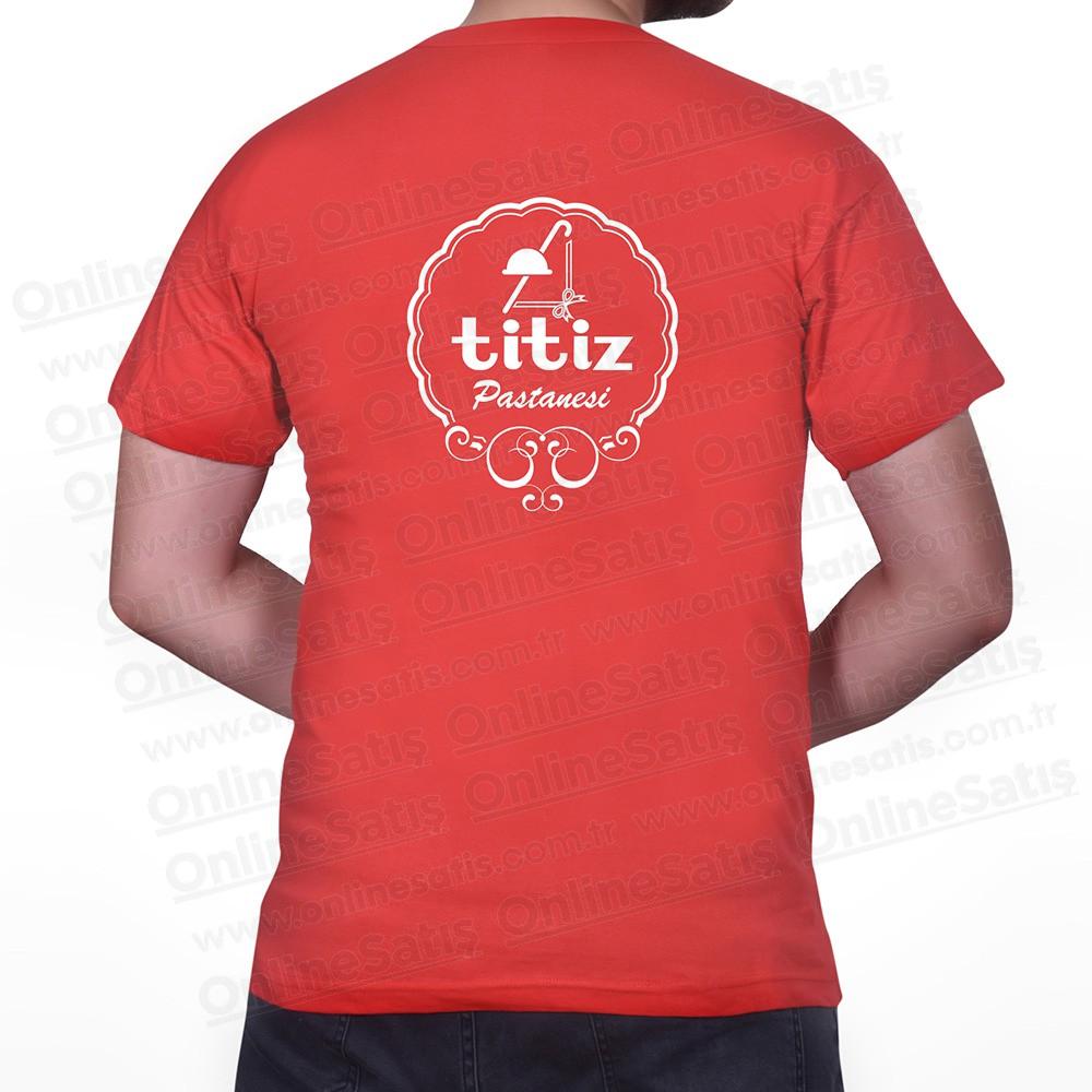 Promosyon Tişört Kırmızı Pamuklu Bisiklet Yaka 4 Promosyon Tişört Kırmızı Pamuklu Bisiklet Yaka - Görsel 4