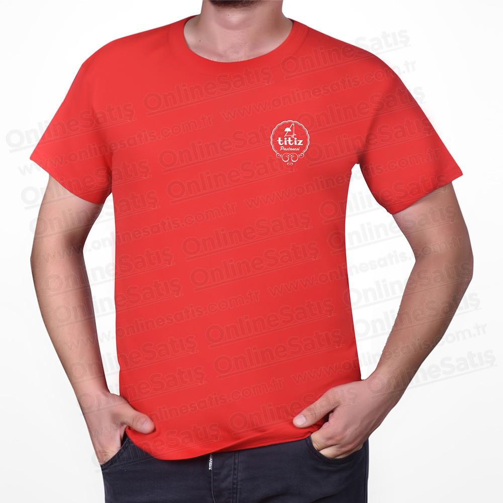 Promosyon Tişört Kırmızı Pamuklu Bisiklet Yaka 3 Promosyon Tişört Kırmızı Pamuklu Bisiklet Yaka - Görsel 3