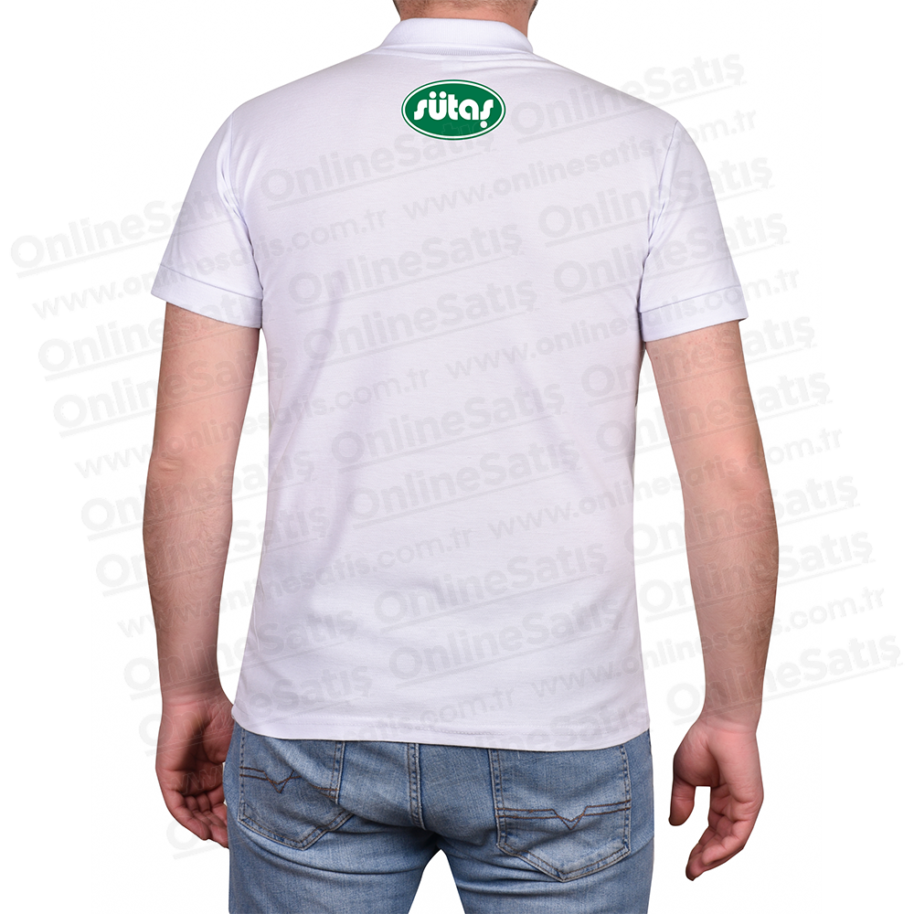Promosyon Tişört Beyaz Pamuklu Polo Yaka 2 Promosyon Tişört Beyaz Pamuklu Polo Yaka - Görsel 2