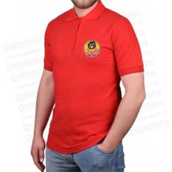 Pamuklu Polo Yaka Promosyon Tişört - Kırmızı