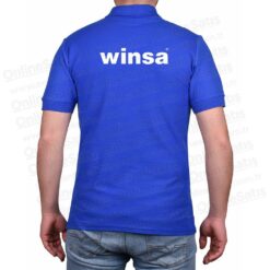 Alternative view of Promosyon Tişört Mavi Pamuklu Polo Yaka