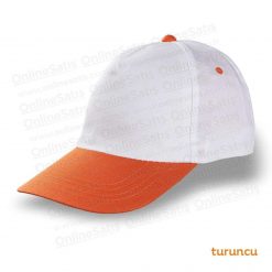 Classic Shop 36 Polyester Şapka – Beyaz Gövde - Turuncu Siper