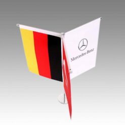 Alternative view of Üçlü T Krom 10cm Masa Bayrak Takımı