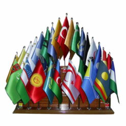 Türk Devletleri 27 li Ahşap Kaideli Masa Seti