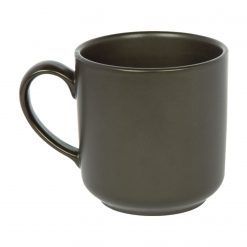 Logo Baskılı Porselen Bardak Siyah Mug