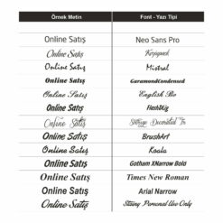 Online Satis Yazi Karakterleri