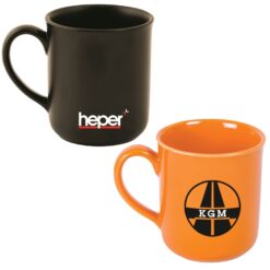 Logo Baskılı Porselen Siyah Kupa Bardak