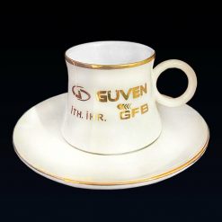 Alternative view of Altın Yaldızlı Porselen Kahve Fincanı ve Tabağı