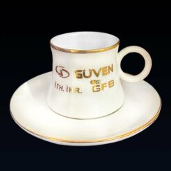 Alternative view of Altın Yaldızlı Porselen Kahve Fincanı ve Tabağı