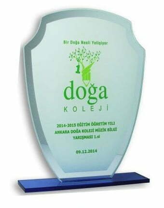 Cam Aynalı Kristal Plaket Kalkan - Görsel 2