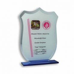 Classic Shop 39 Cam Aynalı Kristal Plaket Lale