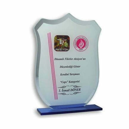 Cam Aynalı Kristal Plaket Lale 1 Cam Aynalı Kristal Plaket Lale