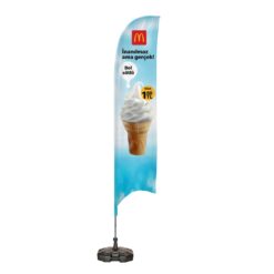 Yelken Olta Dalgalı Kesim Bayrak 75x300 cm