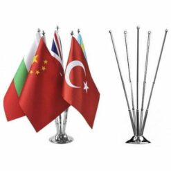 Alternative view of Özel Logolu Dörtlü Masa Bayrağı (4 lü)