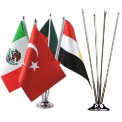 Özel Logolu Dörtlü Masa Bayrağı (4 lü)