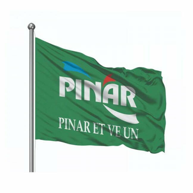 Özel Logolu Gönder Flama 120x180 - Çift Kat Saten