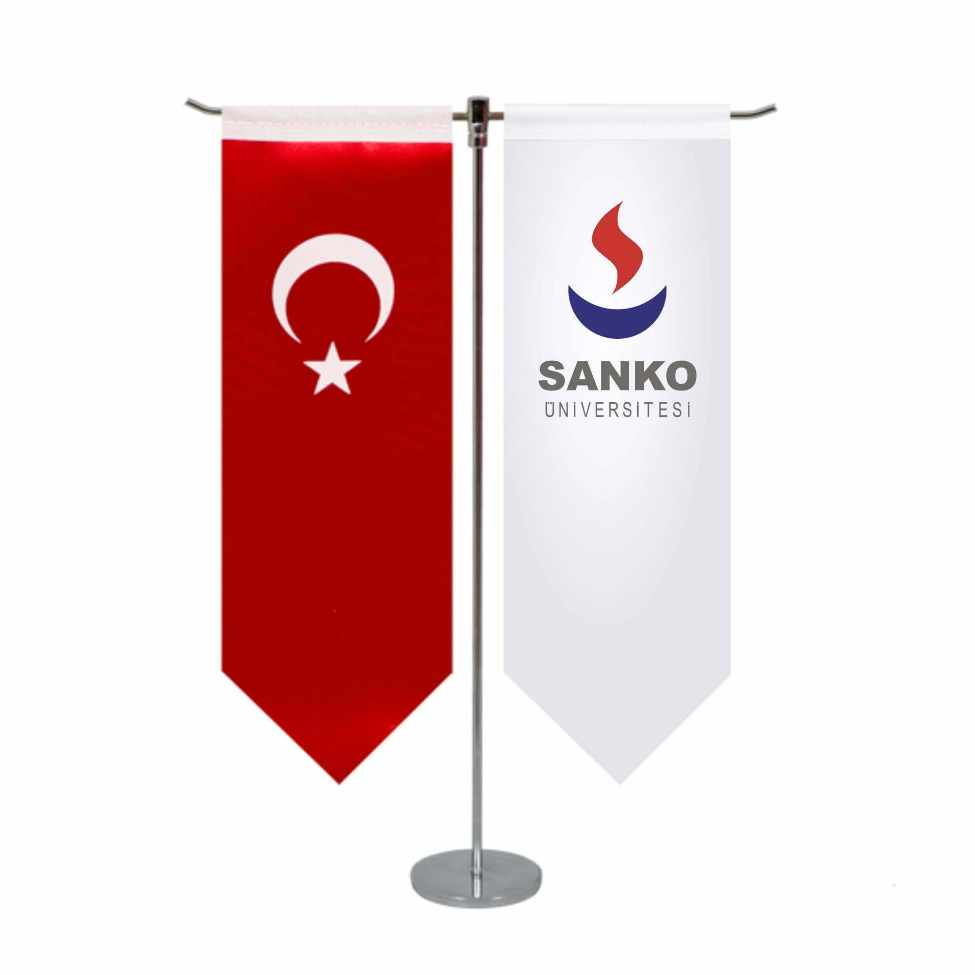 T Tipi Kılıç Masa Bayrağı Takımı (Direkli)